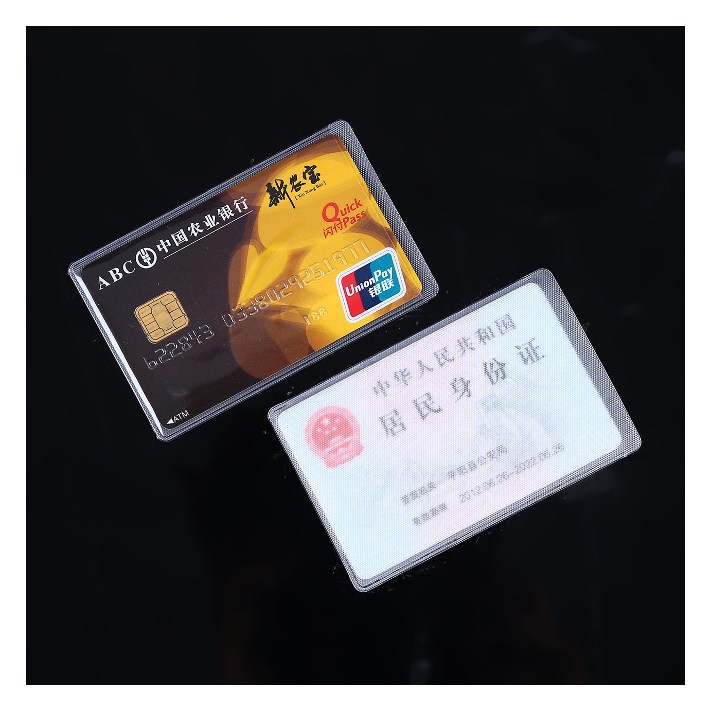 Прозрачный пластиковый документодержатель для удостоверений оптом, плоский матовый держатель для банковских и автобусных карт, защитный чехол из ПВХ