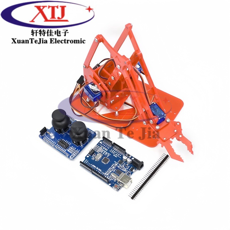 Uno R3 Acrylic Robotic Arm Robot Robotic Arm Steering Gear Digital Maker Experimental DIY Kit