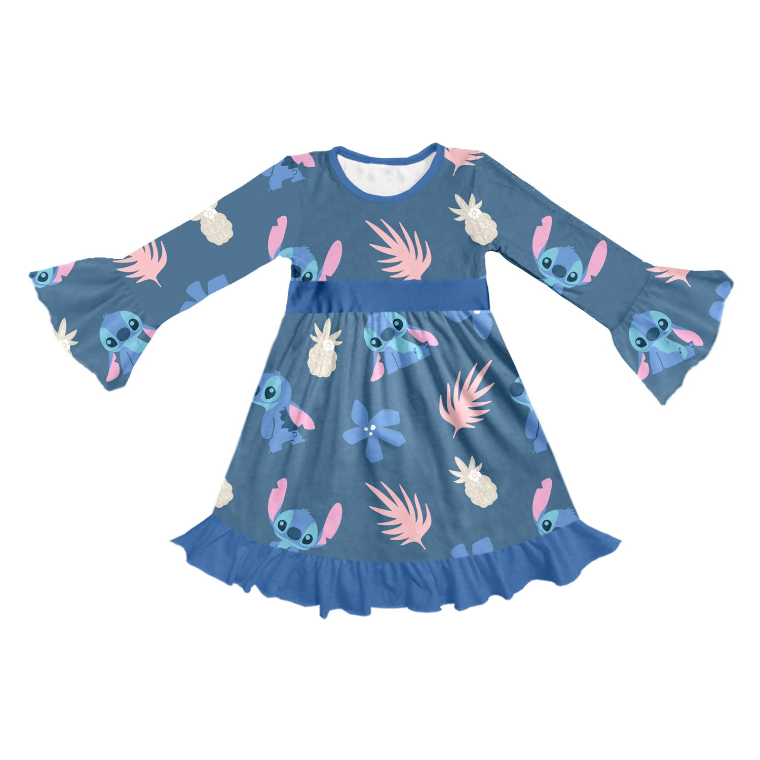 Boutique Foreign Trade Children's Clothing Printed Children's Cute Creative Customized Autumn Nightgown