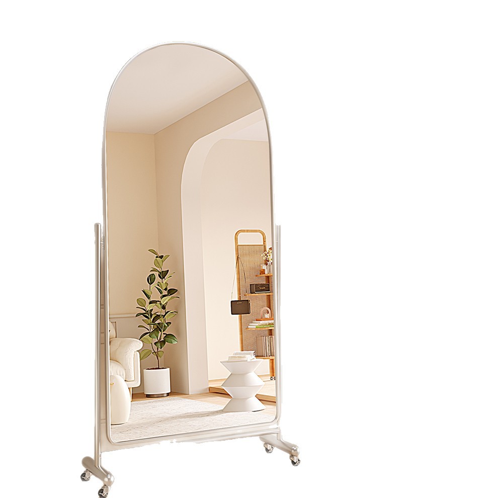 Mirror, Full-Length Mirror, Movable Floor Mirror, Home Use, Clothing Store Fitting Mirror, Foreign Trade Cross-Border Dressing Mirror, Slimming and Beautifying
