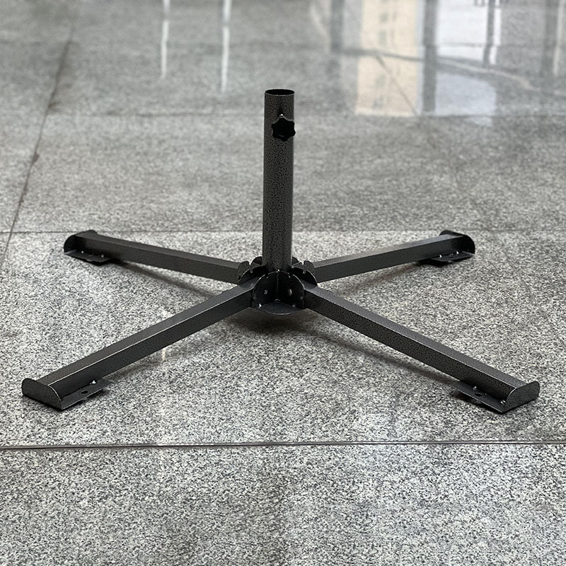 Floor Push Umbrella Base Microbusiness Stall Four-legged Umbrella Stand Cross Folding Umbrella Stand Beach Accessories Advertising Umbrella Stand Portable