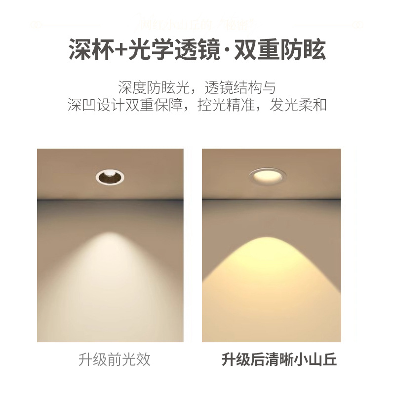 Full Spectrum Eye Protection Hill Spotlight Embedded 2025 New Anti-Glare Downlight Led Home Living Room Wall Washer