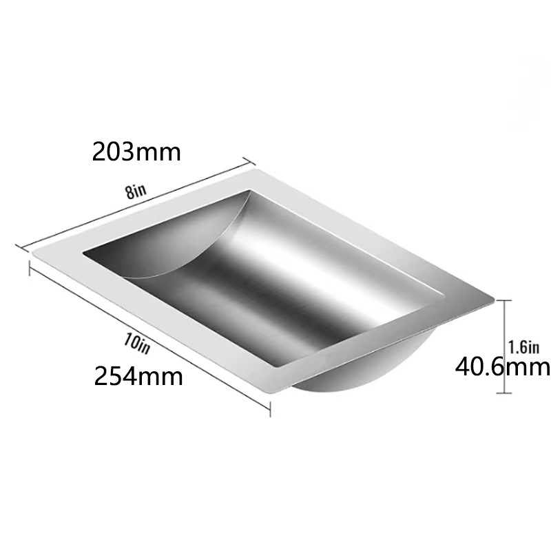 25 см, 10 дюймов, канал для наличных из нержавеющей стали 304, окно кассира для больницы, слот для наличных