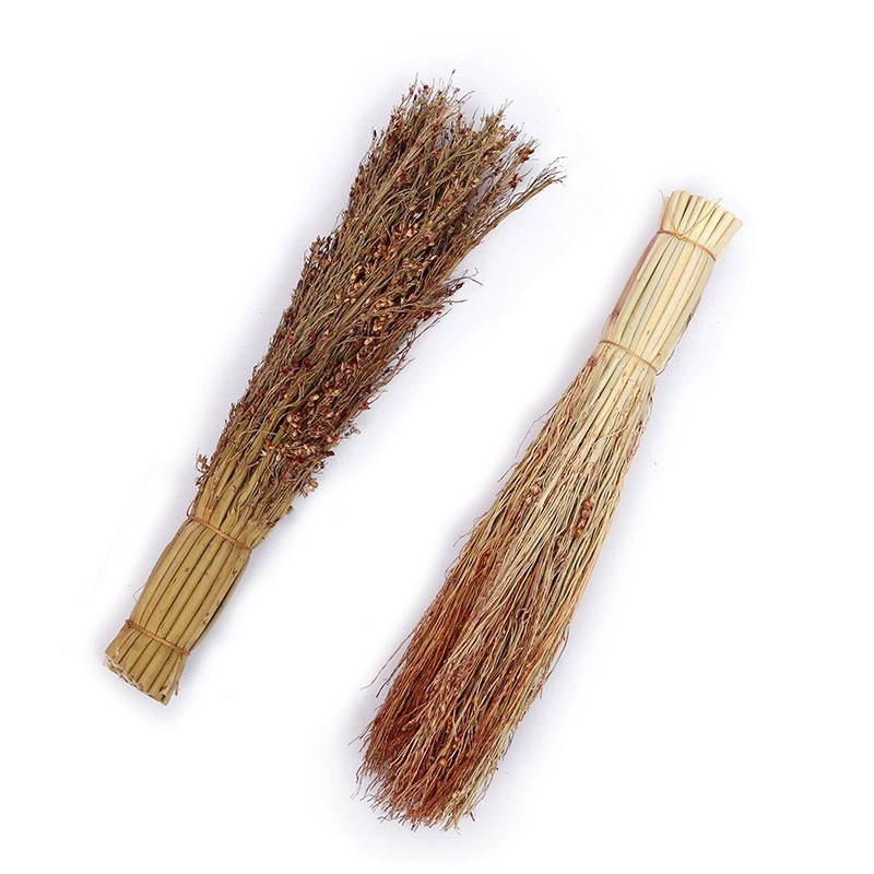 Natural Handmade Broom Made from Sorghum Stalks, Pot Brush in Various Sizes, Sorghum Spike Pot Brush, Seedling Brush, Pot Cleaning Tool