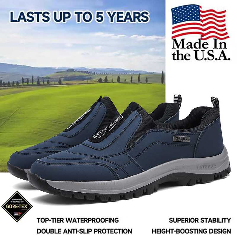 Spring and Autumn New Outdoor Leisure Sports Walking Shoes for the Elderly Men's Large Size Mountaineering Running Shoes Trendy and Fashionable