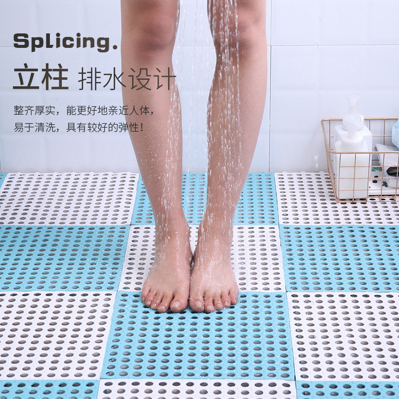 Wholesale bathroom anti-slip mat stitching floor mat can be cut bathroom shower toilet home waterproof anti-slip mat