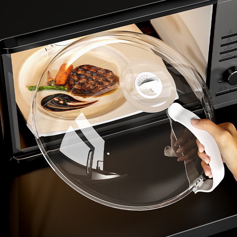 Microwave Oven Heating Cover, Heating Splash-Proof Cover, High Temperature and Oil-Proof Cover, Hot Meal Cover, Dish Cover, Anti-Mosquito Plastic Visible