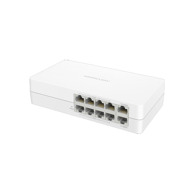 Mercury/Mercury PoE Switch 10-Port Monitoring 48V Power Supply 8+2 Gigabit Uplink MSL10CP-M