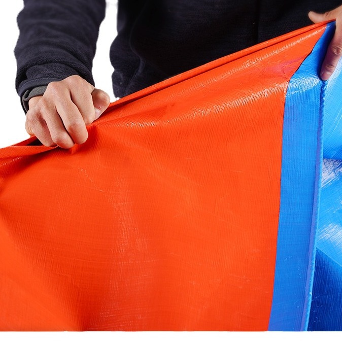 Factory wholesale blue orange tarpaulin plastic waterproof cloth thickened car rain cloth industrial waterproof cover cloth pe rainproof cloth