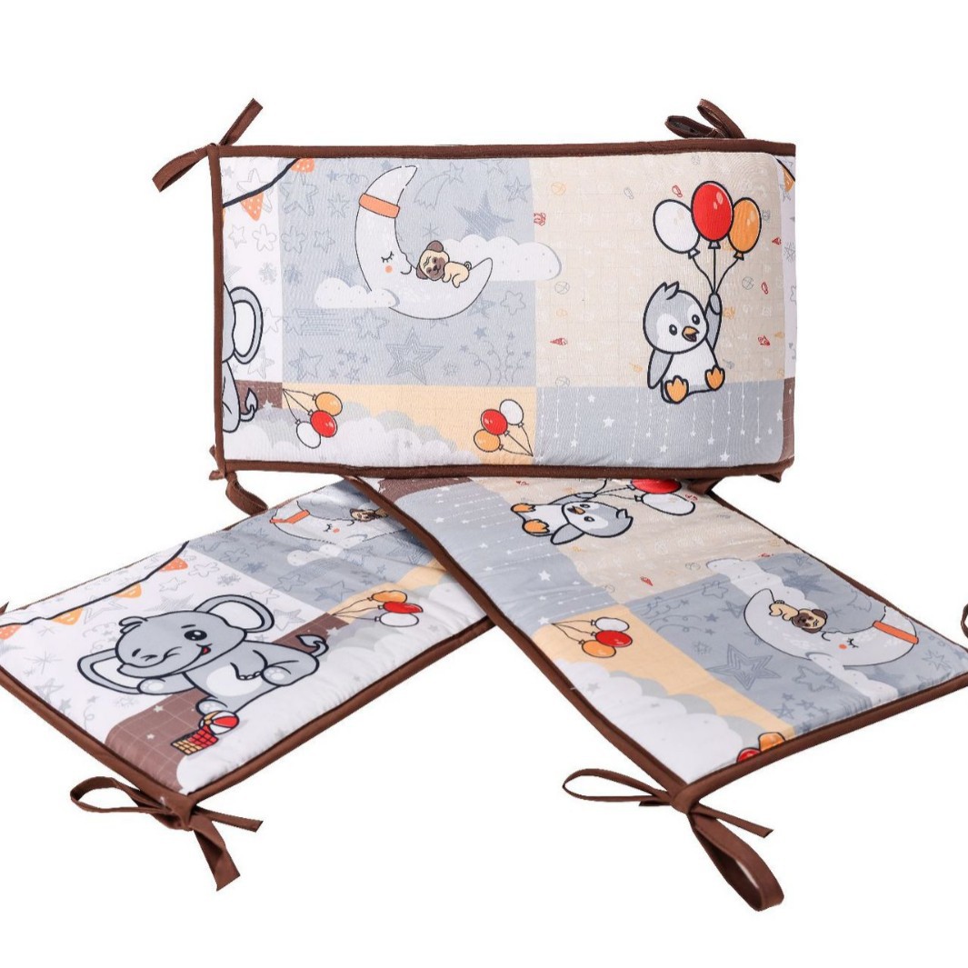 Печатный защитный бортик для кровати против столкновений сегментированный бортик для детской кровати безопасность