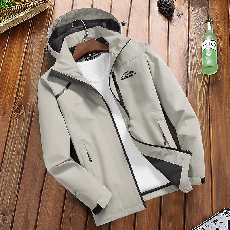 Manufacturer Approved Autumn Outdoor Sports Mountaineering Clothing Loose Large Size Single Layer Jacket Men's Windproof Jacket