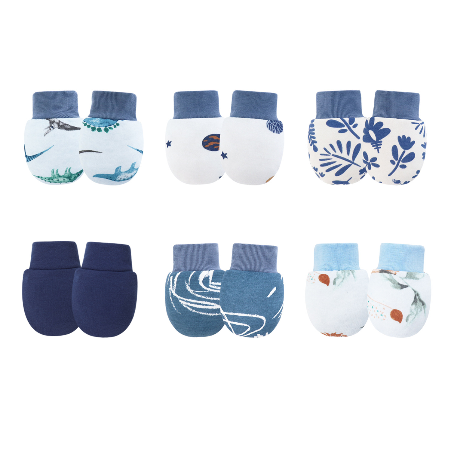 Baby Anti-scratch Face Small Gloves Newborn Small Gloves Anti-bite Baby Gloves Anti-drop Cotton Foot Cover Maternal and Infant Supplies