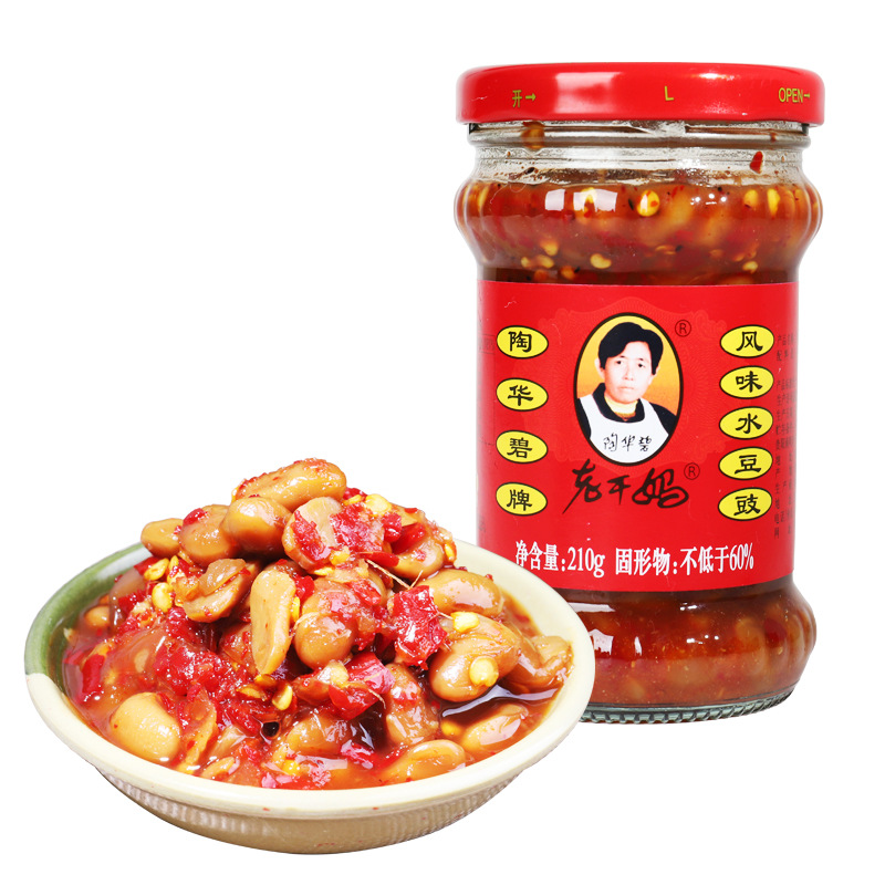Tao Huabi Laoganma Flavored Tempeh Oil Chili 280g Spicy Sauce Bibimbap Noodle Sauce Appetizer Seasoning Chili Sauce