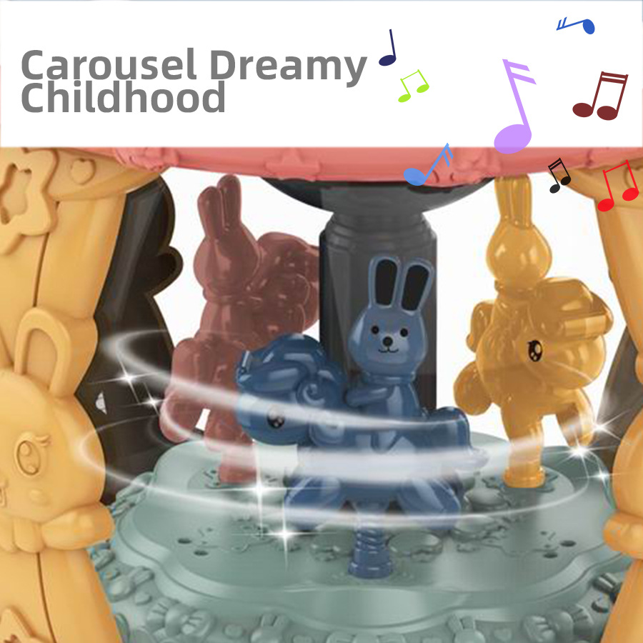 Cross-Border Labeling Baby Charging Music Rotating Hand Drum Toy Children's Multi-Functional Early Education Six-Sided Box Story Machine