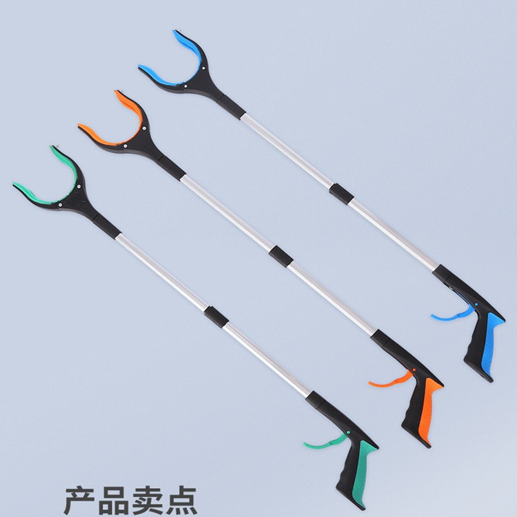 Foldable Garbage Clip Cross-Border Aluminum Alloy Sanitary Tongs Sanitation Picker Garbage Tool Picker Long Clip