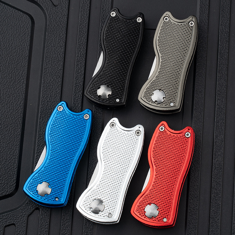 Aluminum Alloy Ball Fork Golf Course Accessories Stainless Steel Green Fork Lawn Tools Folding Spring in stock