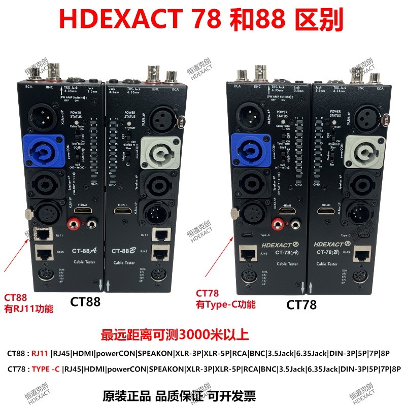 78 Multifunctional Line Tester Xlr Audio Line Tester Separation Remote Line Tester HDMI Automatic Testing Instrument