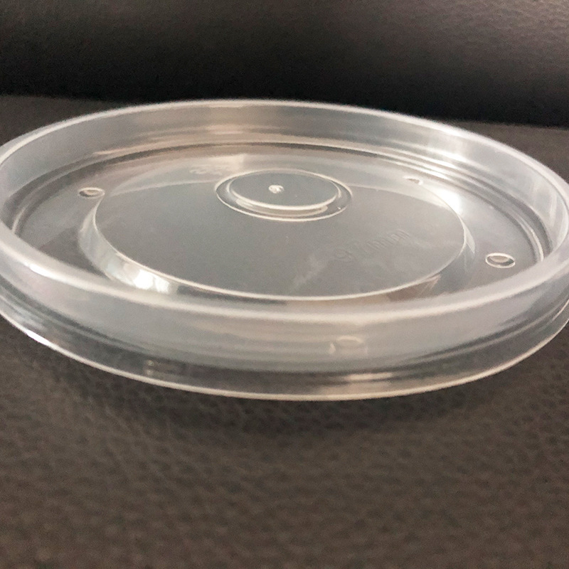 97mm high permeability pp soup Bucket Bowl cover double card position leak-proof design high temperature resistant 120 ° c packaging sealed injection molding cover