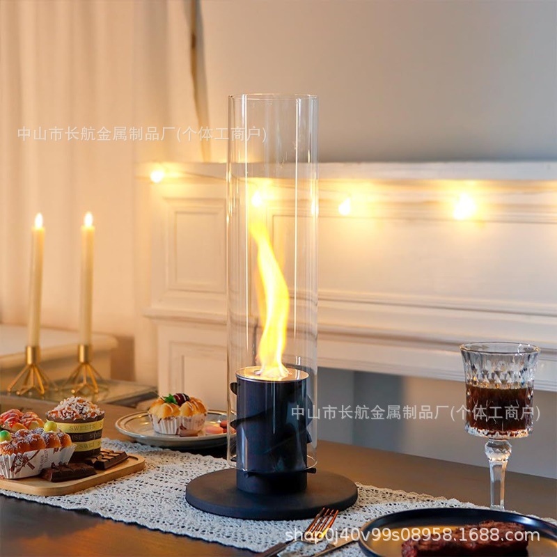 Cyclone Alcohol Small Fireplace Real Fire Indoor and Outdoor Courtyard Desktop Decoration Stove Decoration Heating Ins Popular Ornaments
