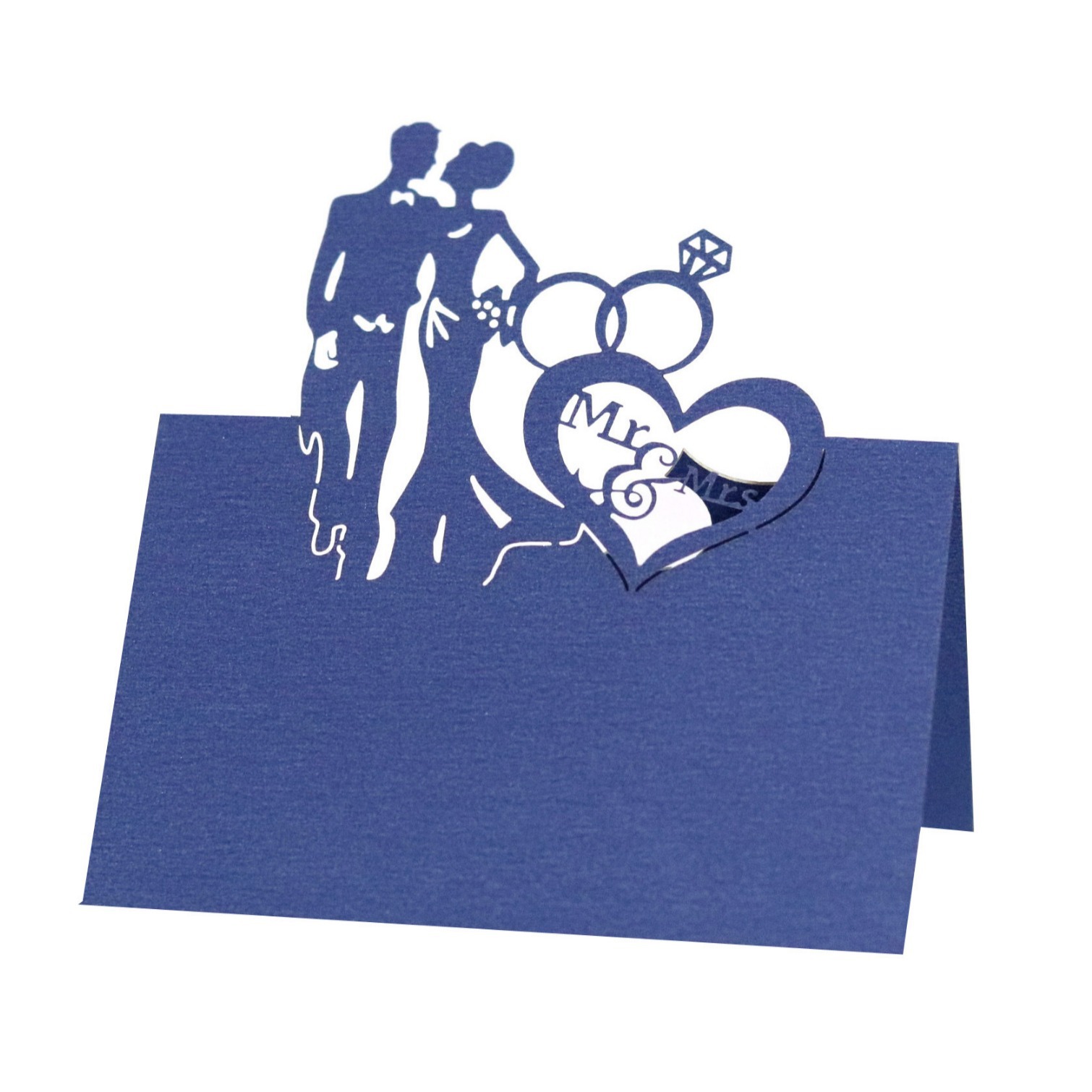 Hollow wedding banquet layout pink love wedding seat card bride bride decoration table card spot wholesale