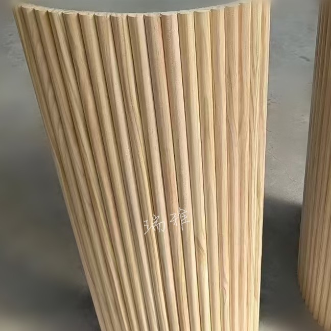 Factory solid wood semicircular line drip line background wall modeling edge line furniture decoration wood line waist line skirting line stick