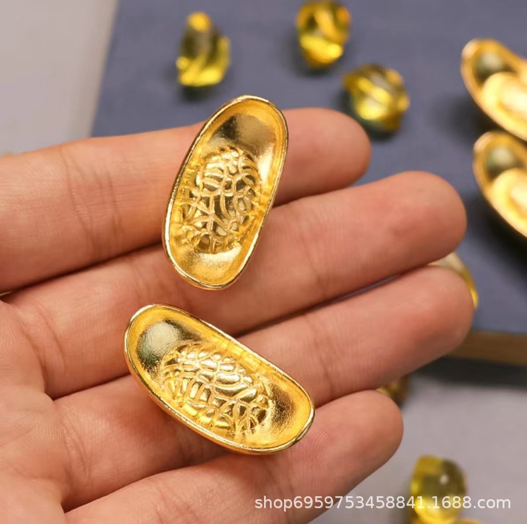 Imitation Brass Creative Home Furnishings Alloy Solid Small Ingot Pressure Cylinder Decoration Gold-plated Exquisite Alloy Ingot Wholesale