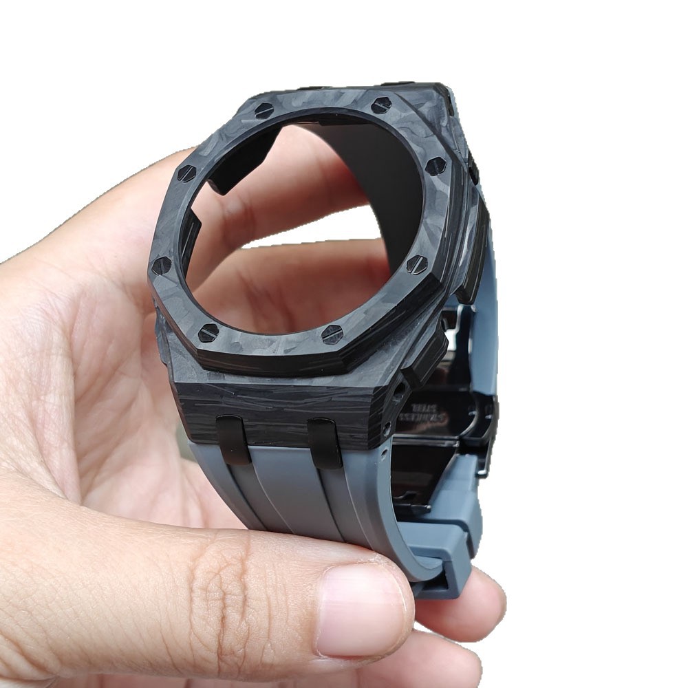 3Rd and 4Th Generation Ga2100 Modified Accessories Farm Oak New Luminous Carbon Fiber Ga2100 Modified Watch Strap