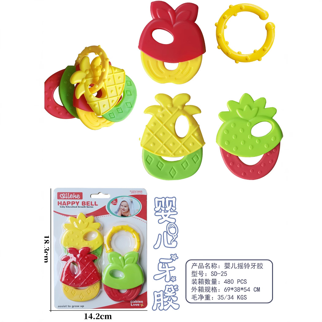 Foreign trade export baby rattle tooth glue baby fruit tooth grinding device bell tooth fixing device bell tooth glue