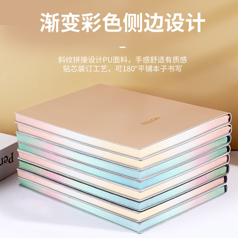 Amazon's Best-Selling Morandi Color Skin-Like Leather A5 Notebook for Students to Record Their Studies, High-Looking Softcover Notebook