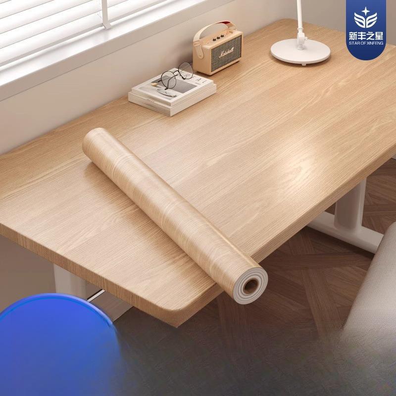 Самоклеящиеся наклейки с древесной текстурой, водостойкие и маслостойкие, для столов, утолщенная пленка для ремонта стола