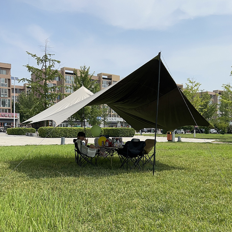 Camping Canopy Tent Outdoor Camping Sunshade Portable Sun and Rain Protection Beach Car Side Vinyl Curtain Wholesale