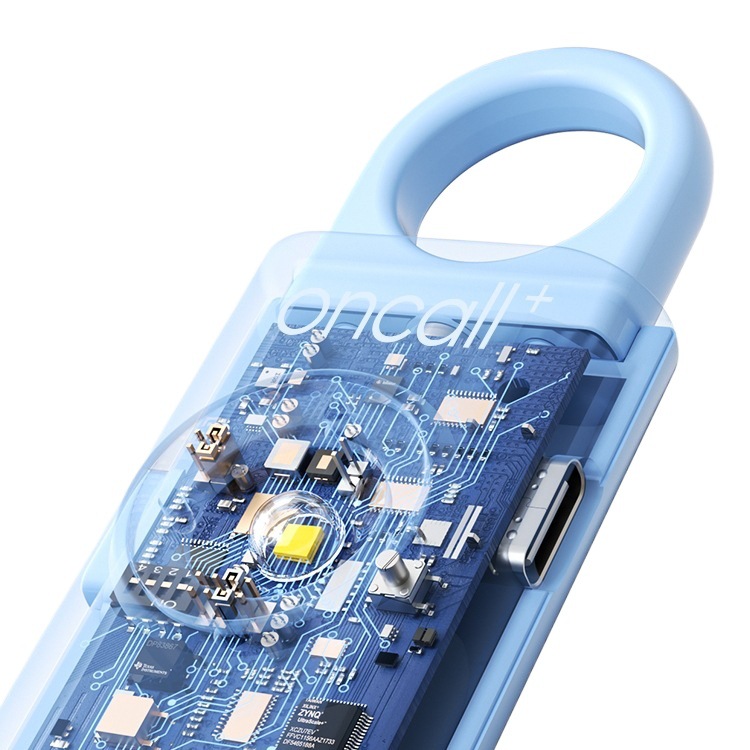 Borong Oncall Anti-Wolf Self-Defense Artifact Female Student Portable Protective Rescue Strong Light High Decibel Alarm