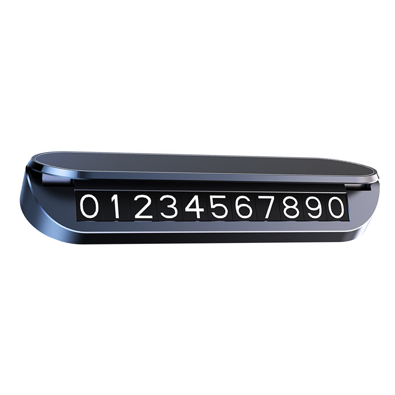Temporary Car Parking Number Plate, Metal Moving Car Number Plate, Luminous Number Plate, Car-Mounted Moving License Plate, Creative Ornament