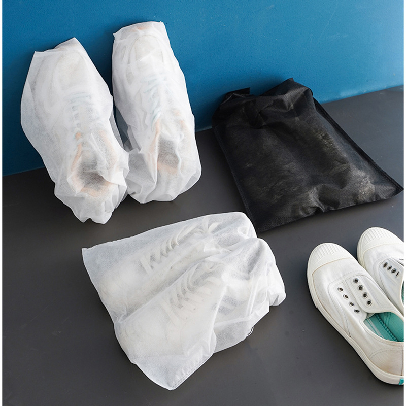White Shoe Drying Bag, Non-Woven Dust Bag, Travel Shoe Cover Bag, Portable Storage Bag, White Shoe Dust Bag