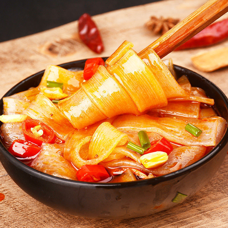 Sichuan Hot Pot Sichuan Noodles Wide Pink Sweet Potato Starch Widened No-Soak Glue-Free Ready-To-Eat Hot Pot Malatang Barbecue Ingredients