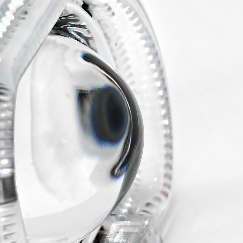 2.5 inch motorcycle electric car led universal built-in headlight angel eye demon eye lens near and far spotlight