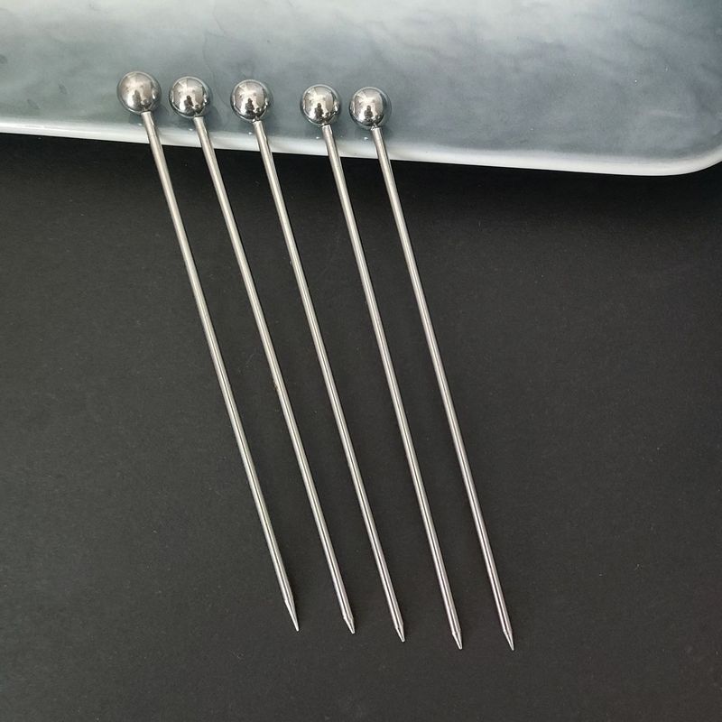 Fruit Salad Snack Picks, Cocktail Decoration Needles, 304 Stainless Steel Fruit Needles, Martini Creative Cocktails