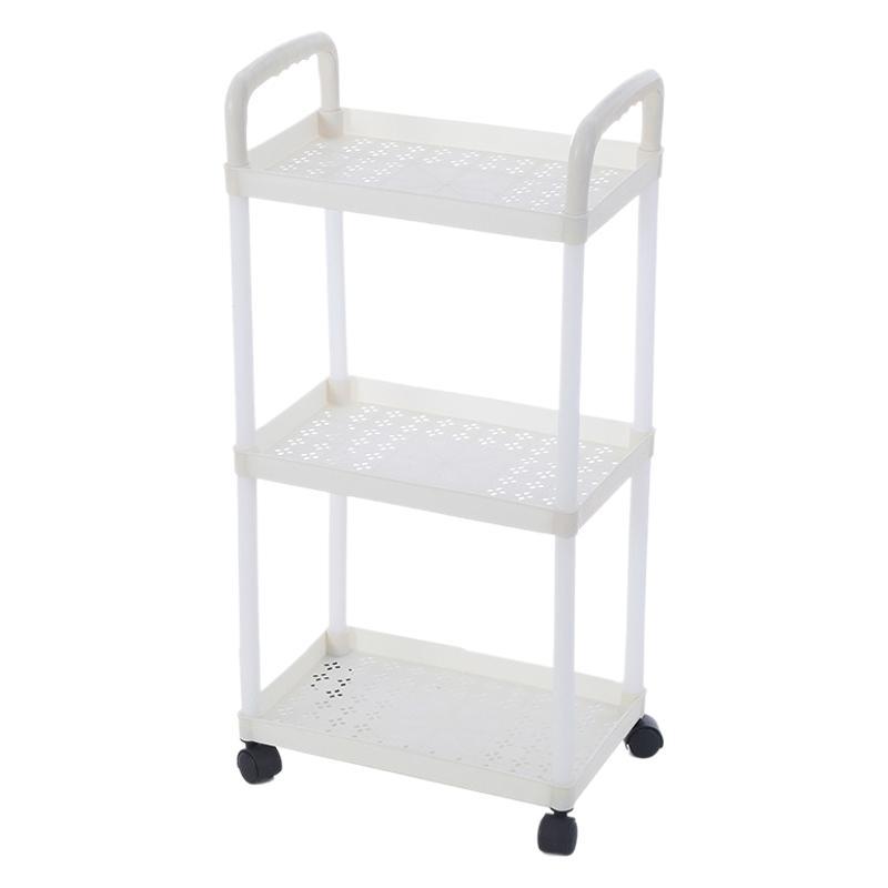 Trolley Storage Rack Multi-layer Living Room Household Bedroom Kitchen Storage Rack Snacks Mobile Floor-standing Bookshelf