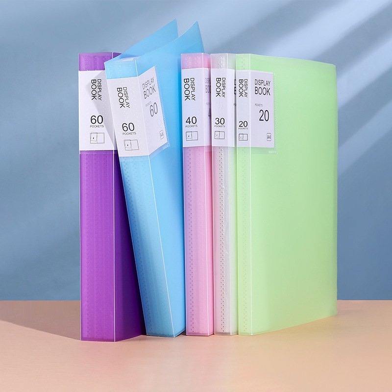 A4 Information Book Transparent Multi-Layer Loose-Leaf Folder Pp Student Certificate Test Paper Storage Book File Pregnancy Check Music Score Folder