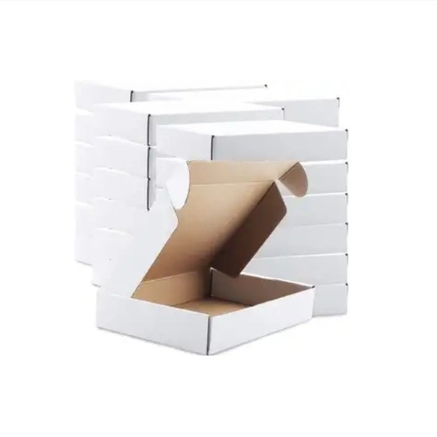Single-Sided White Hard Airplane Box Packaging Box E-Commerce Logistics Express Packaging Carton Carton Small Batch