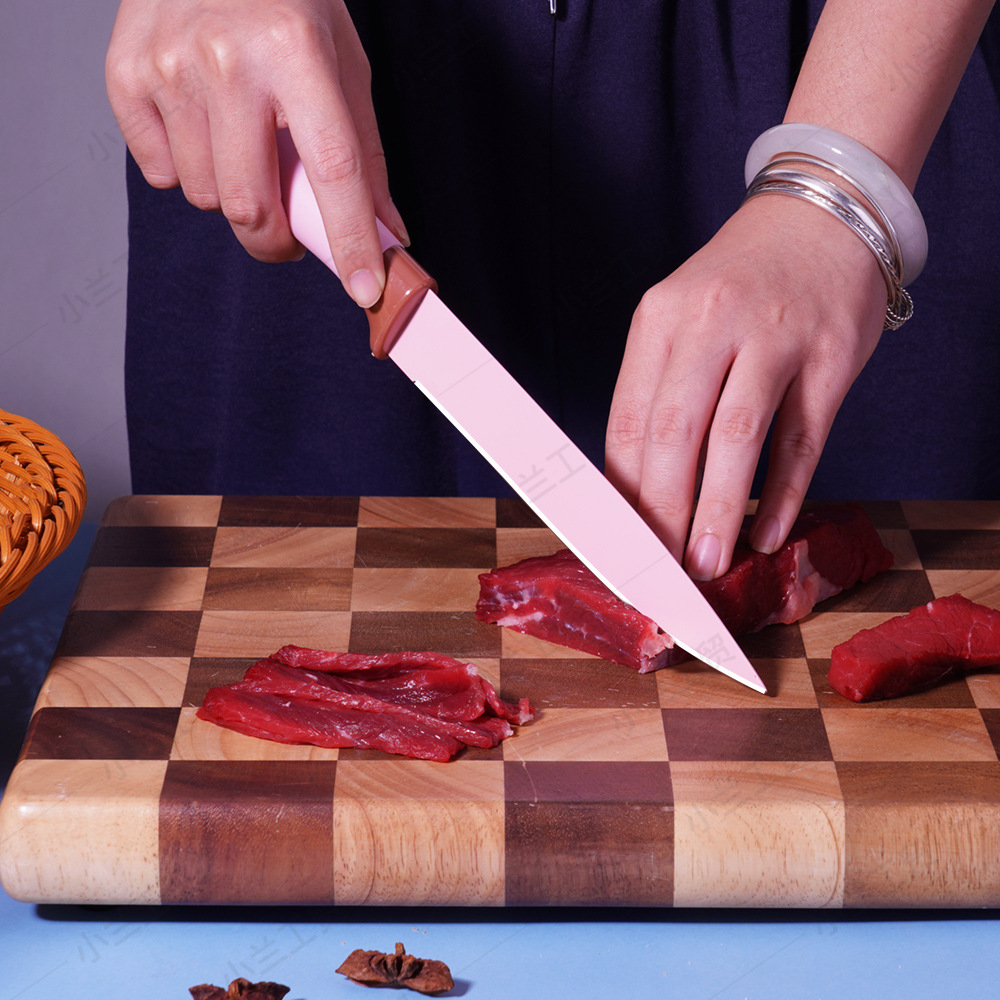 Knife Kitchen Set Combination Household Kitchen Knife Cutting Board Two-In-One Kitchen Utensils Full Set of Chopping Board Fruit Knife Bone Chopping Knife