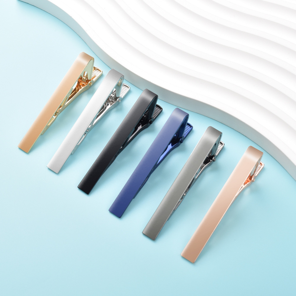 Amazon Cross-Border New Glossy Tie Clip Copper Material Versatile Men's Simple Business Shirt Tie Clip Wholesale