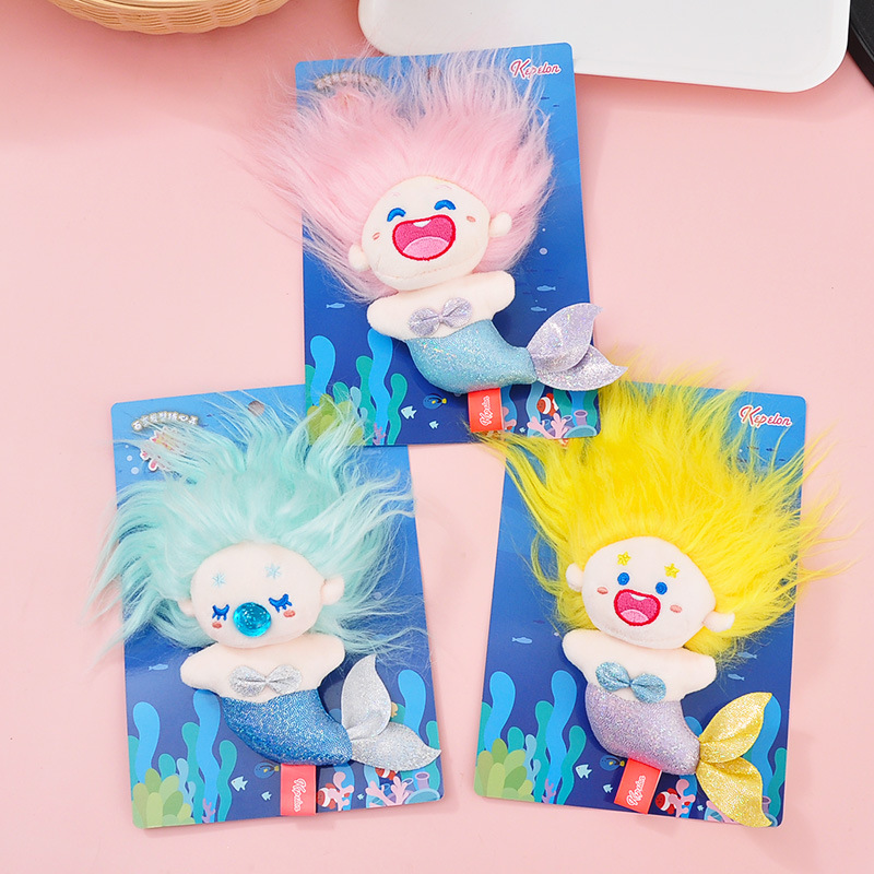 Genuine beautiful fried mermaid series plush toy doll cute girl adorable cotton doll aquarium gift