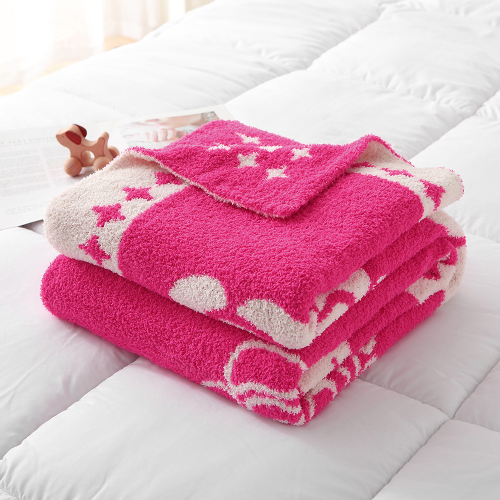 Knitted Blanket Custom Logo Shawl Blanket Red Year of the Horse Jacquard Blanket Fleece Blanket Airline Blanket Custom Pattern