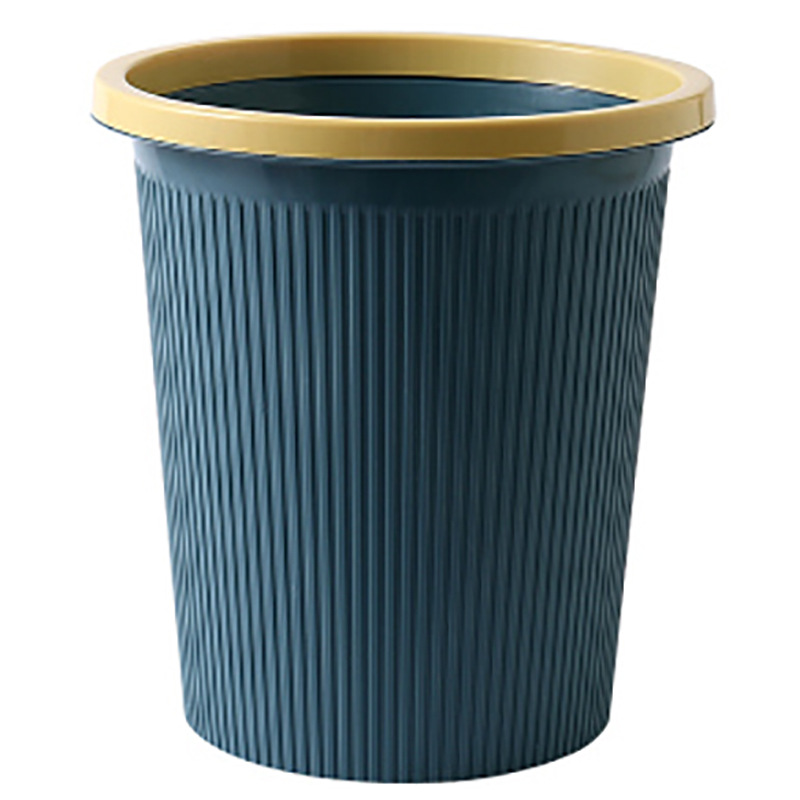 [Large Thickened Trash Bin] Household Pressure Ring Trash Bin Creative Bathroom Kitchen Living Room Coverless Trash Bin