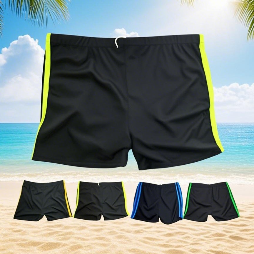 Прямые поставки одноразовые плавки для горячих источников, пляжный парк, черные боксеры для мужчин