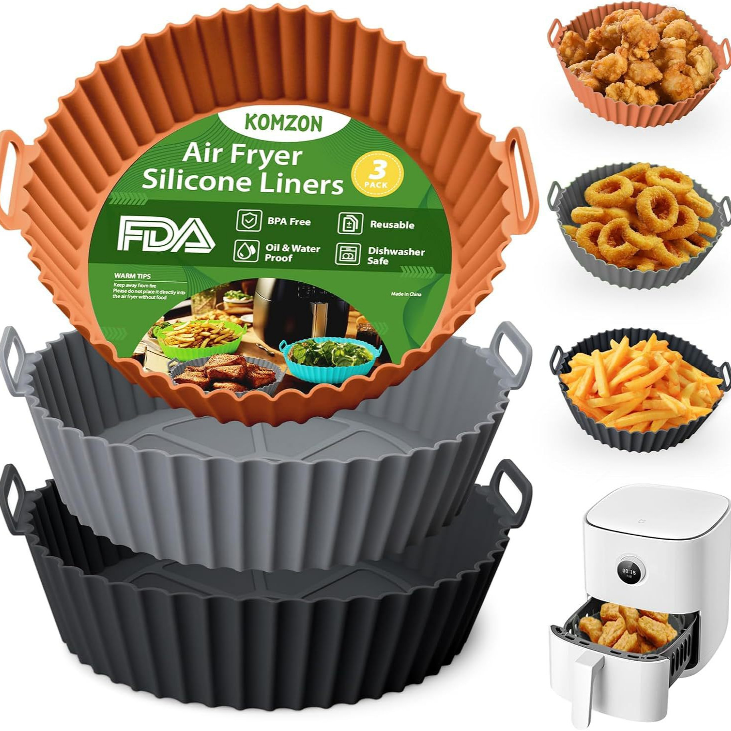 Air Fryer Baking Tray Silicone Mat Food-Grade Silicone Baking Mat Square Round Air Fryer Silicone Baking Tray