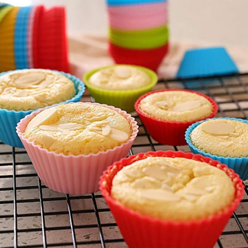 Mini Cake silicone tray paper cup cake mold cup banana muffin cake lining round small bread baking Cup