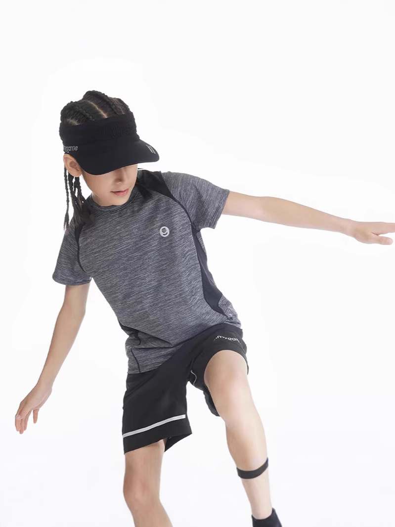 Children's Quick-drying Short-sleeved T-shirt Summer New Style Comfortable Stretch Teenagers Short-sleeved Quick-drying Sports Short-sleeved