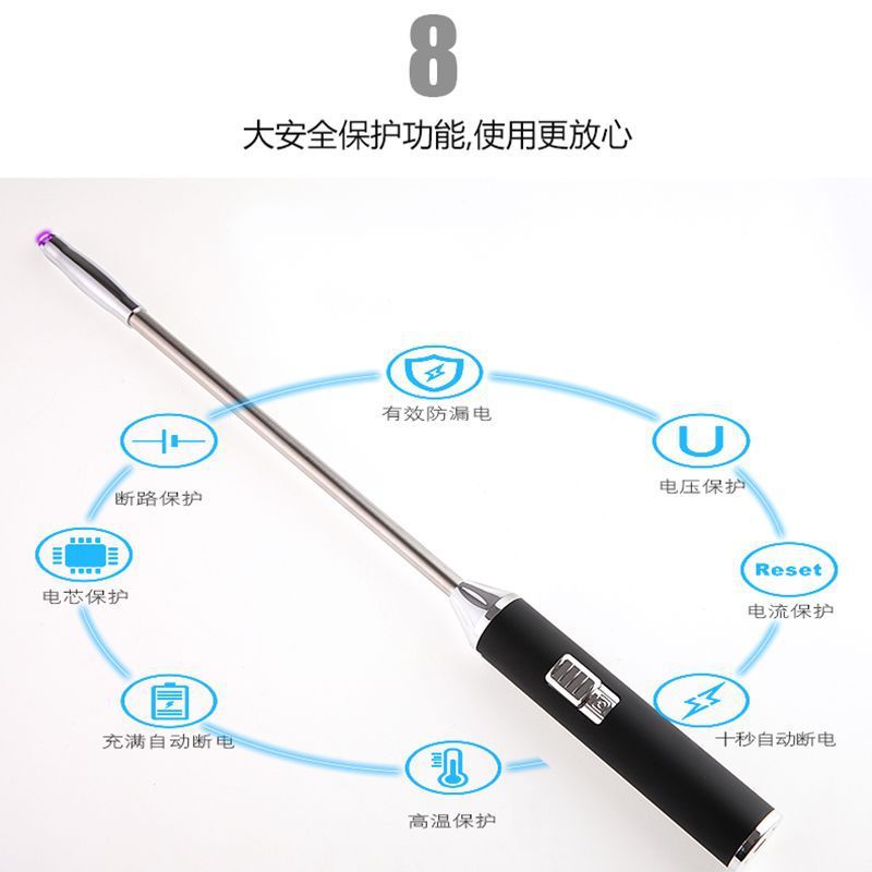 Electronic Igniter Gas Stove Pulse Household Pulse Lighter Kitchen Plus Extra Long Ignition Stick Liquefied Fierce Fire Stove